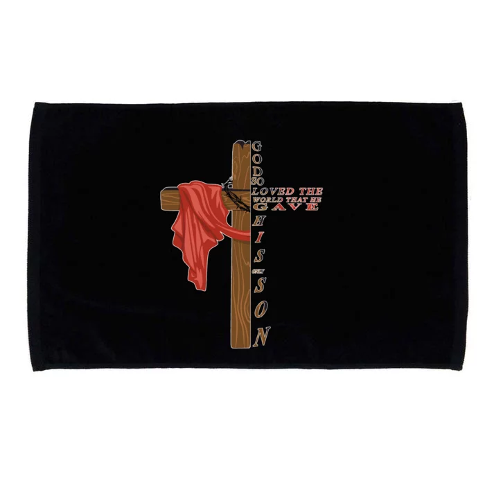 John 3:16 Christian Cross Bible Microfiber Hand Towel