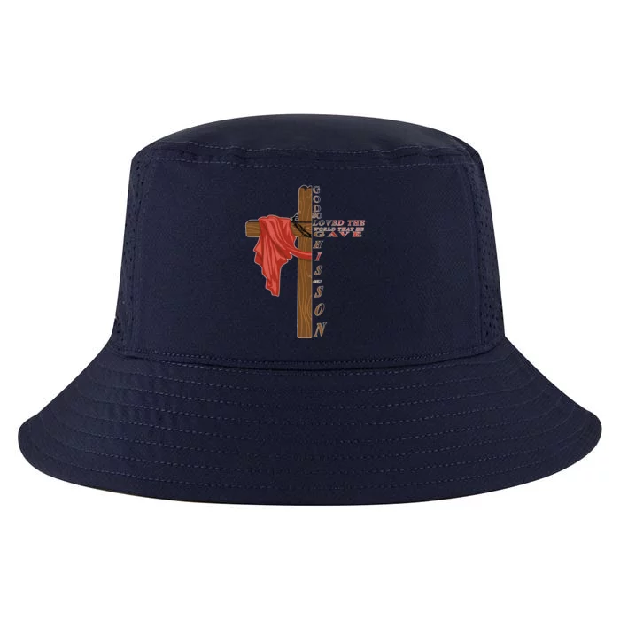 John 3:16 Christian Cross Bible Cool Comfort Performance Bucket Hat