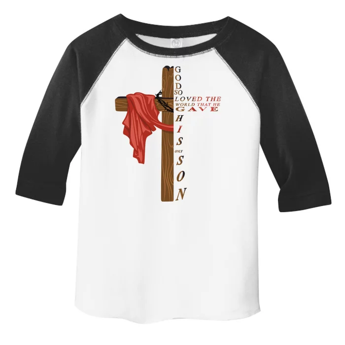 John 3:16 Christian Cross Bible Toddler Fine Jersey T-Shirt