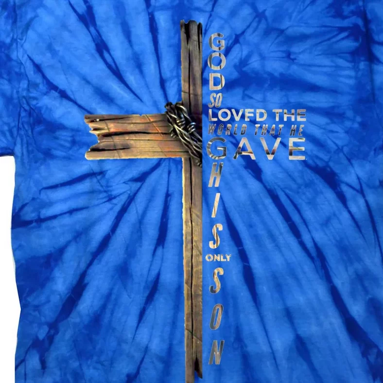 John 3:16 Christian Cross Bible Gift Tie-Dye T-Shirt