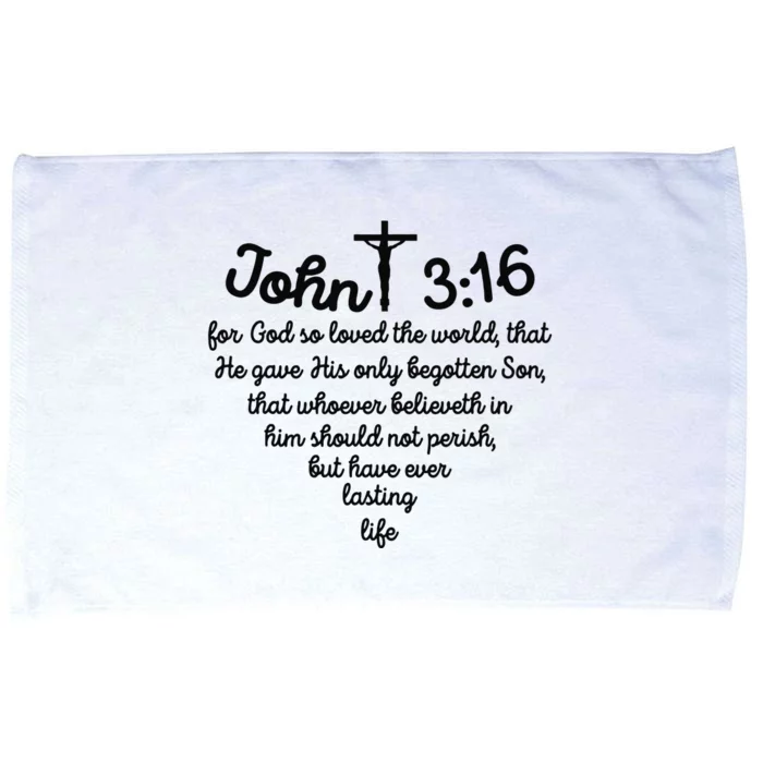 John 316 For God So Loved The World Jesus Christian Microfiber Hand Towel