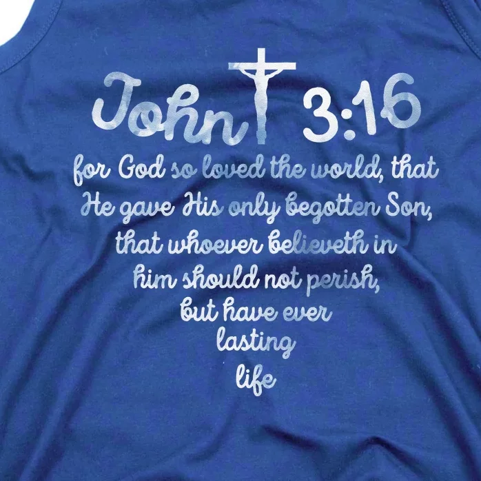 John 316 For God So Loved The World Jesus Tank Top