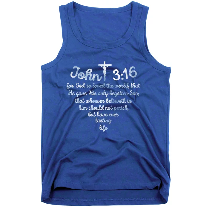 John 316 For God So Loved The World Jesus Tank Top