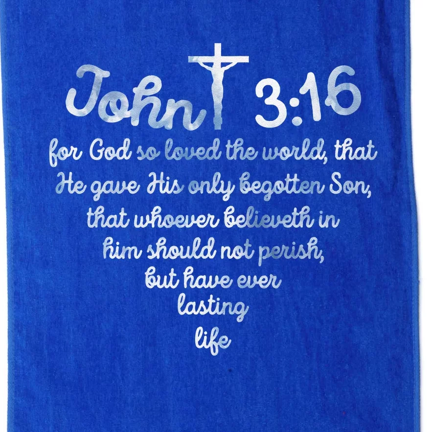 John 316 For God So Loved The World Jesus Platinum Collection Golf Towel