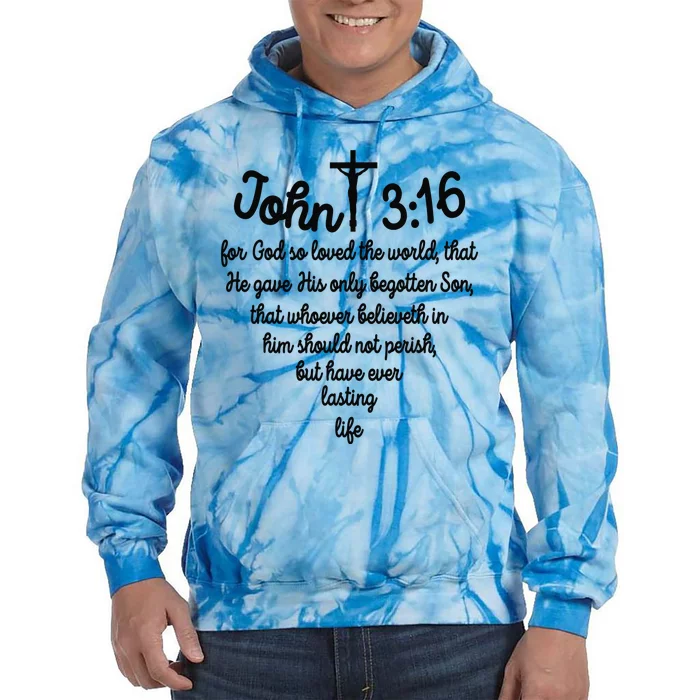 John 316 For God So Loved The World Jesus Christian Tie Dye Hoodie