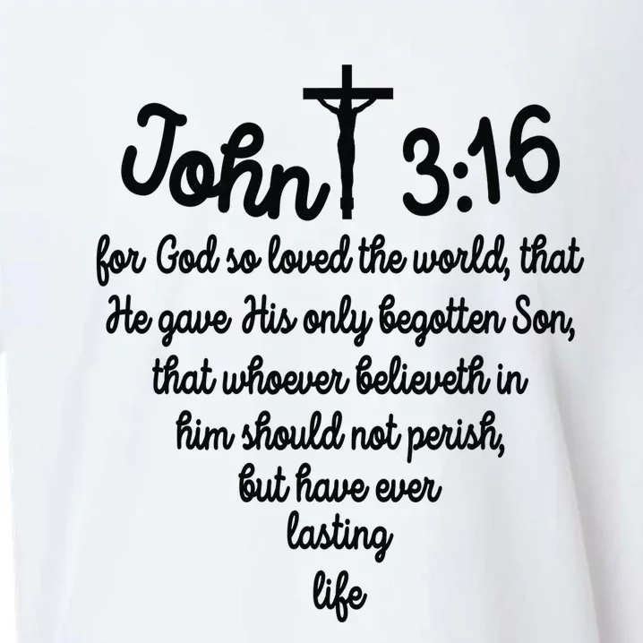 John 316 For God So Loved The World Jesus Christian Sueded Cloud Jersey T-Shirt