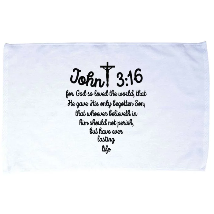 John 316 For God So Loved The World Jesus Christian Microfiber Hand Towel