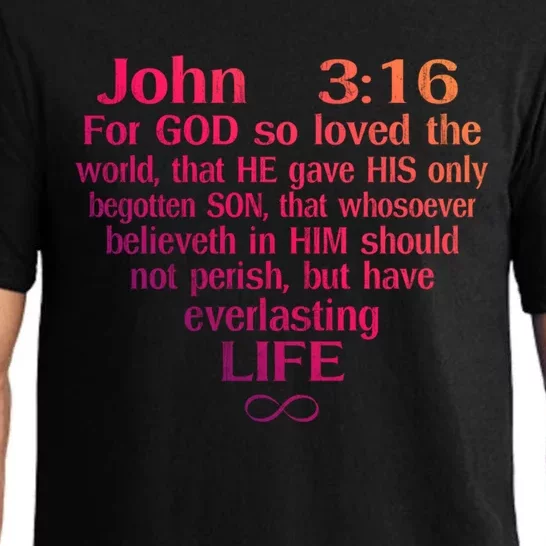 John 3:16 God Loves You Religious Motivational Inspired Great Gift Pajama Set