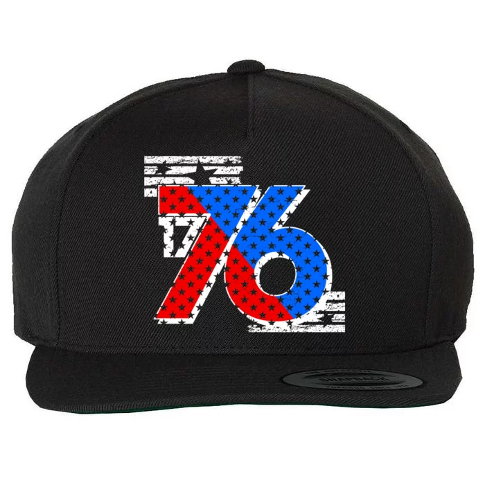 July 4th 1776 Stars And Stripes Wool Snapback Cap