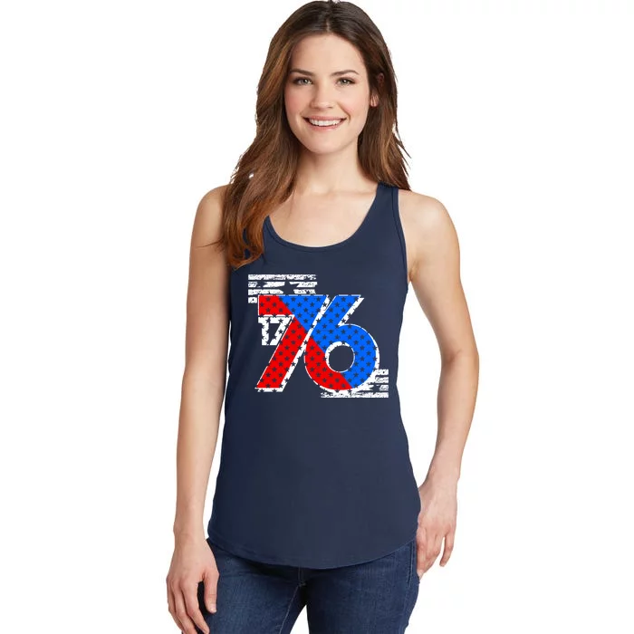 July 4th 1776 Stars And Stripes Ladies Essential Tank