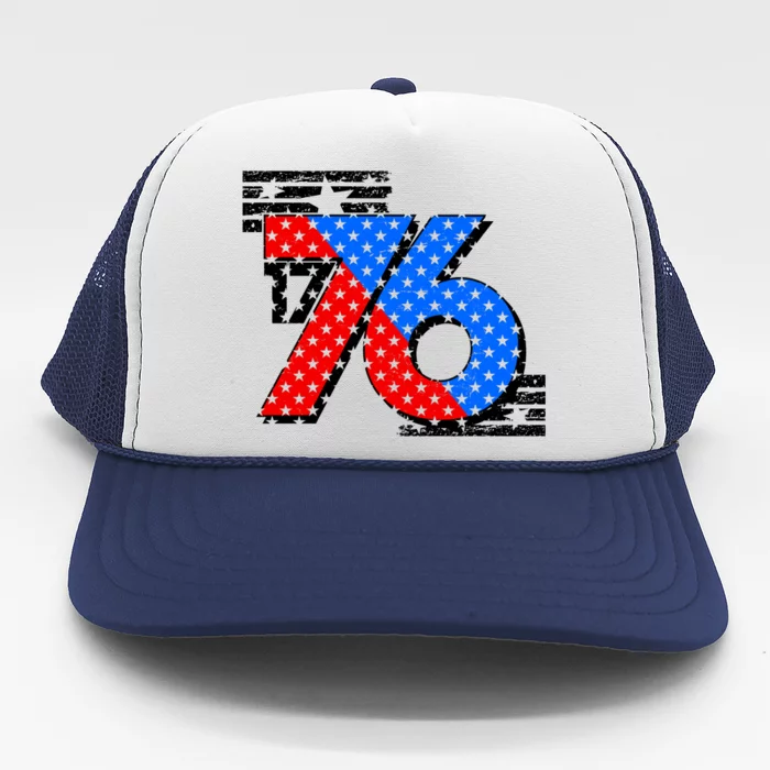 July 4th 1776 Stars And Stripes Trucker Hat