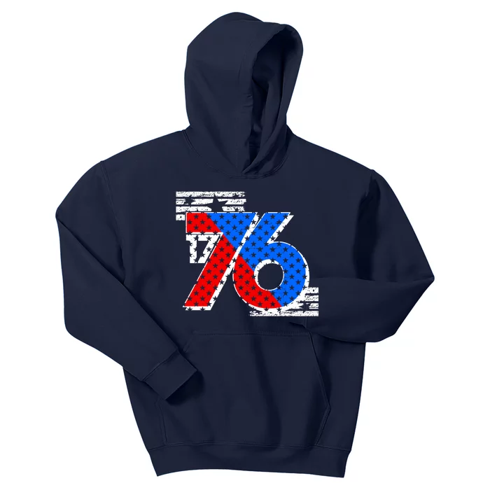 July 4th 1776 Stars And Stripes Kids Hoodie