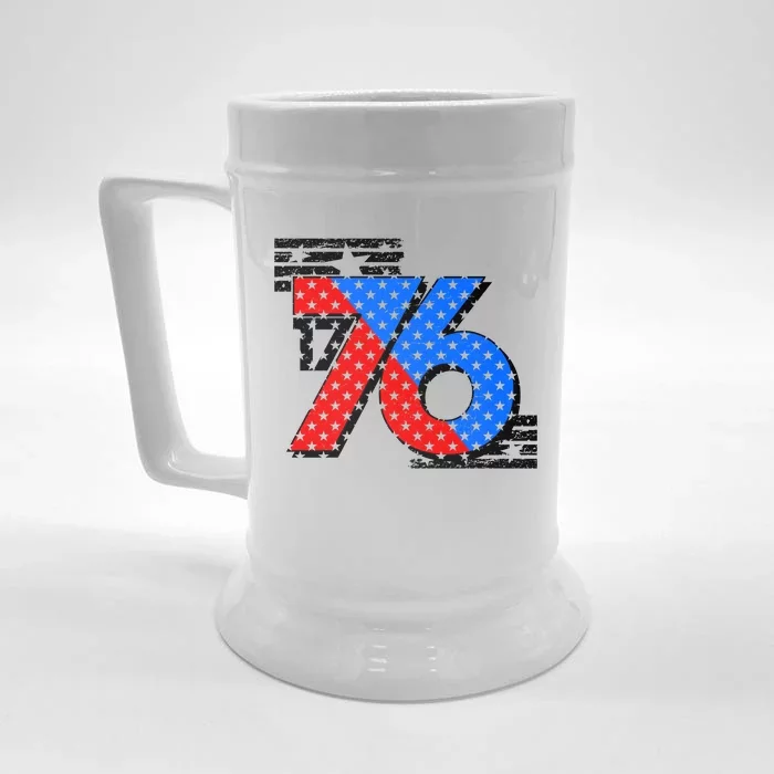 July 4th 1776 Stars And Stripes Front & Back Beer Stein