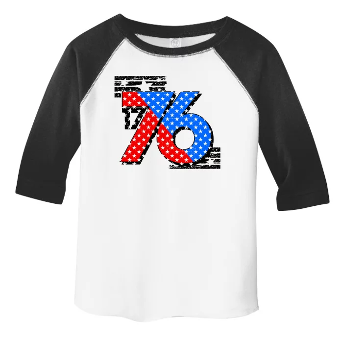 July 4th 1776 Stars And Stripes Toddler Fine Jersey T-Shirt