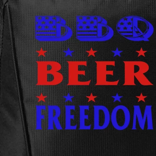 July 4 Celebrate Freedom Good Beer Great Bbq Gift City Backpack