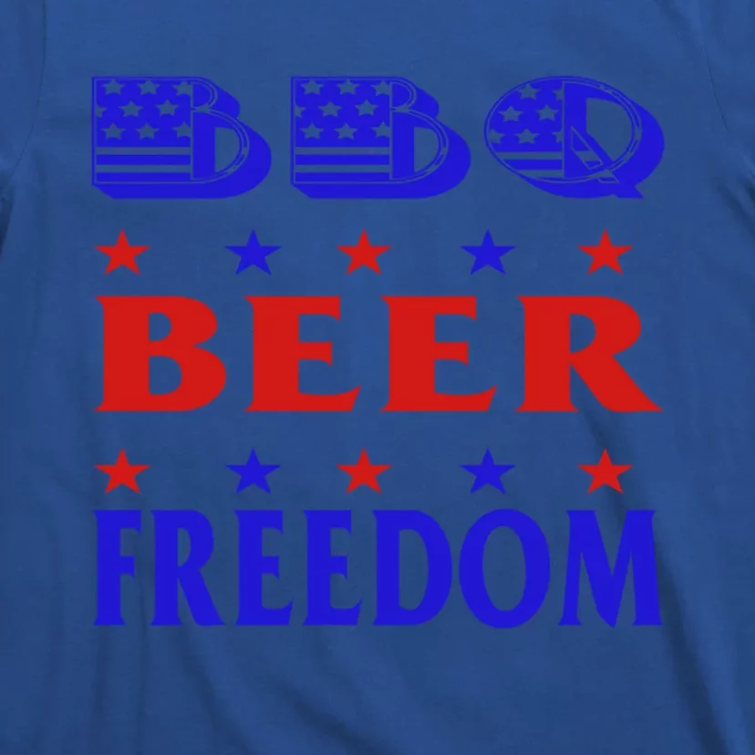 July 4 Celebrate Freedom Good Beer Great Bbq Gift T-Shirt