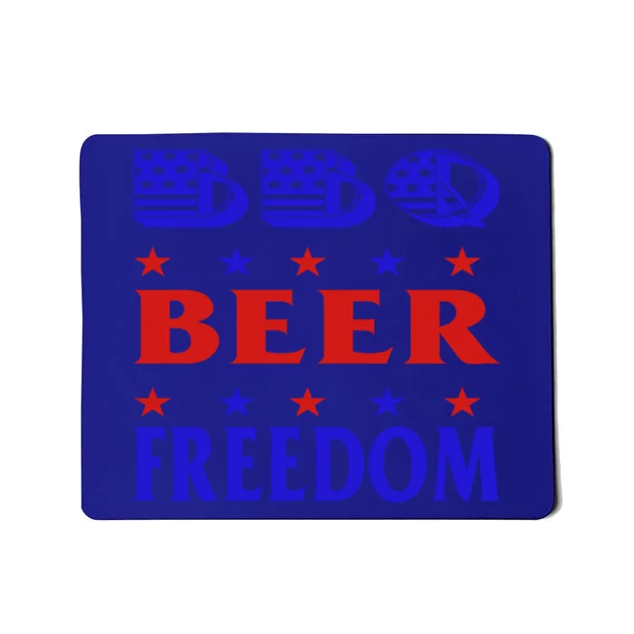 July 4 Celebrate Freedom Good Beer Great Bbq Meaningful Gift Mousepad