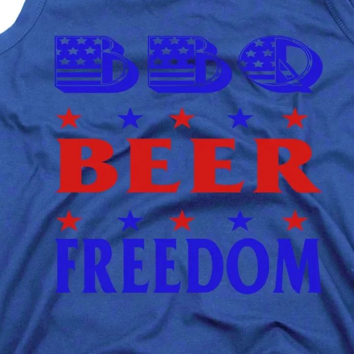 July 4 Celebrate Freedom Good Beer Great Bbq Meaningful Gift Tank Top