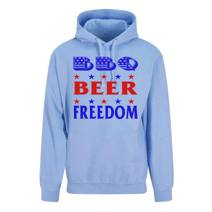 July 4 Celebrate Freedom Good Beer Great Bbq Meaningful Gift Unisex Surf Hoodie