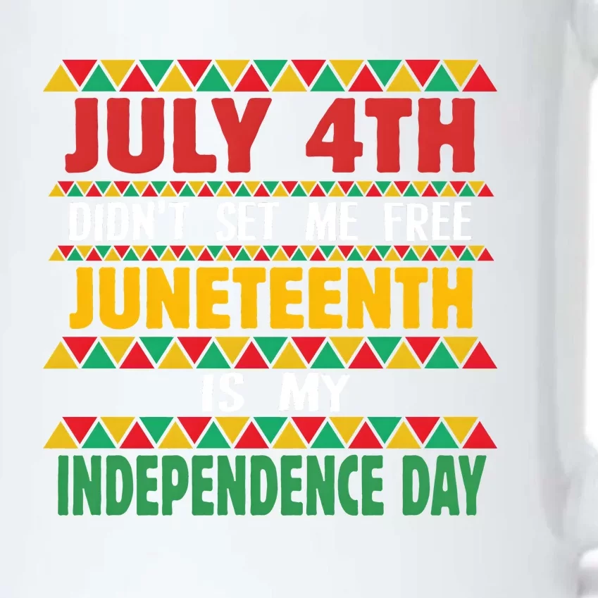 July 4th DidnT Set Me Free Juneteenth Is My Independence Day Black Color Changing Mug