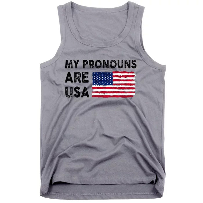 July 4th Funny My Pronouns Are Usa Tank Top