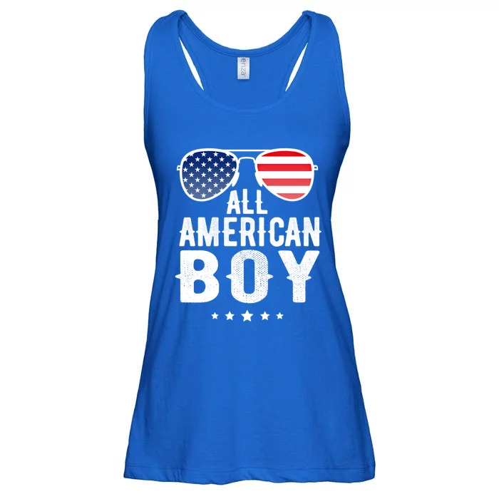 July 4th Freedom Usa Patriotic Vintage All American Cute Gift Ladies Essential Flowy Tank