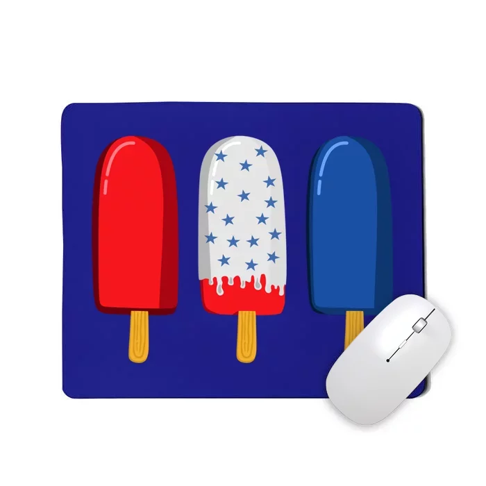 July 4th Gift American Flag Popsicle Great Gift Mousepad