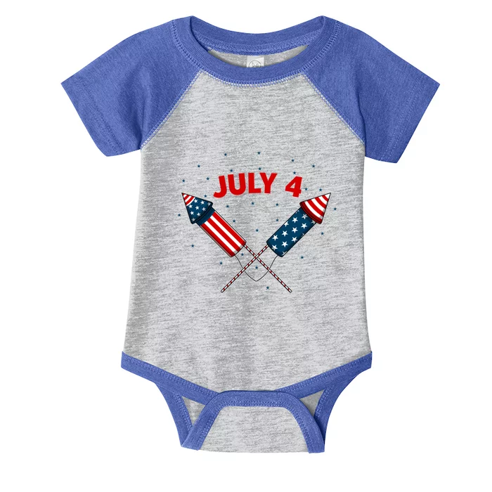 July 4 Gift Infant Baby Jersey Bodysuit