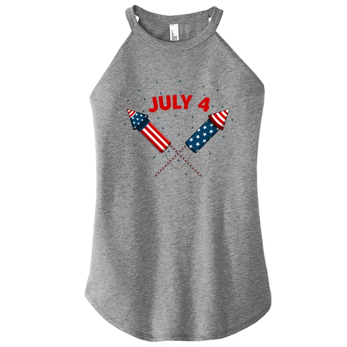 July 4 Gift Women’s Perfect Tri Rocker Tank