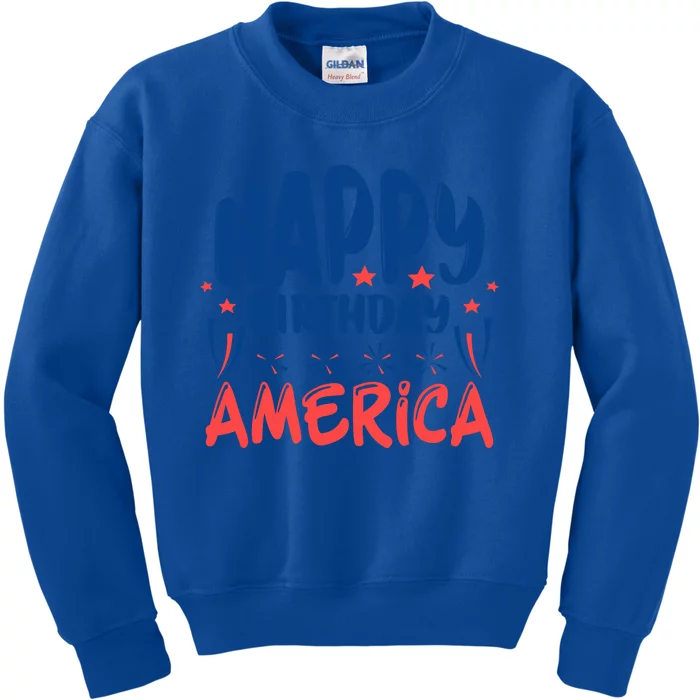 July 4th Independence Day Celebration Happy Birthday America Cool Gift Kids Sweatshirt