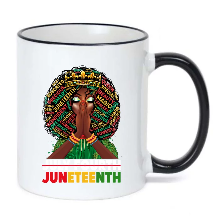 July 4th Junenth 1865 Celebrate Junenth Black Cute Gift Black Color Changing Mug