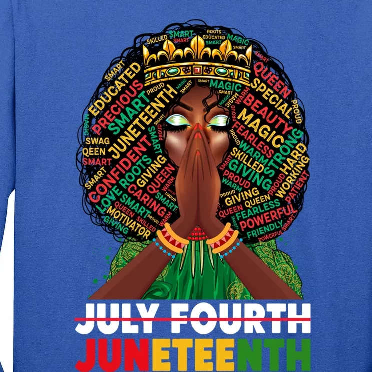 July 4th Junenth 1865 Celebrate Junenth Black Cute Gift Tall Long Sleeve T-Shirt