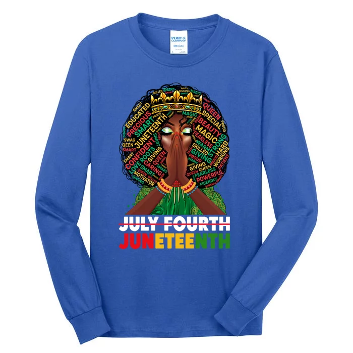 July 4th Junenth 1865 Celebrate Junenth Black Cute Gift Tall Long Sleeve T-Shirt