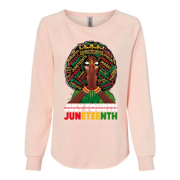 July 4th Junenth 1865 Celebrate Junenth Black Cute Gift Womens California Wash Sweatshirt