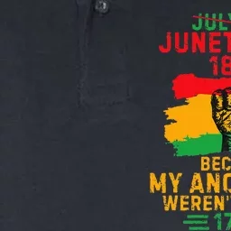 July 4th Juneteenth 1865 Because My Ancestors Softstyle Adult Sport Polo