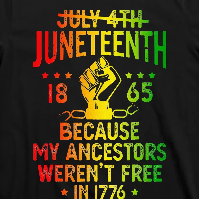 July 4th Juneteenth 1865 Because My Ancestors T-Shirt