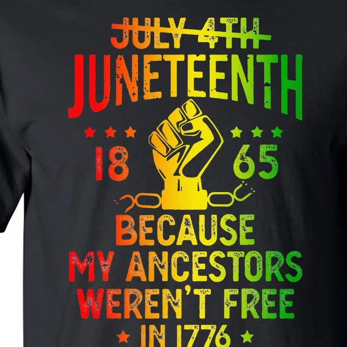 July 4th Juneteenth 1865 Because My Ancestors Tall T-Shirt