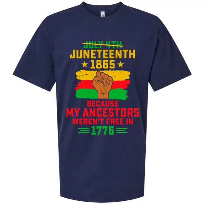 July 4th Juneteenth 1865 Because My Ancestors Freedom Day Gift Sueded Cloud Jersey T-Shirt