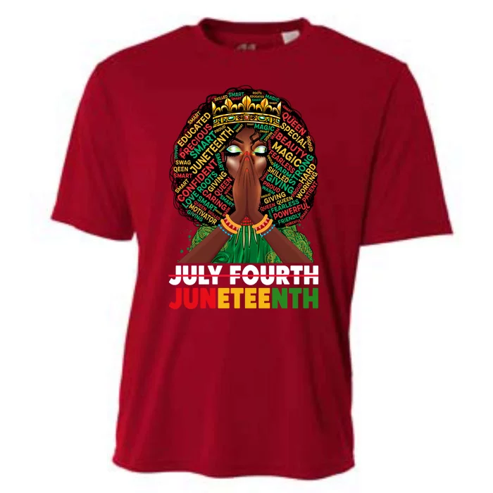 July 4th Junenth 1865 Celebrate Junenth Black Gift Cooling Performance Crew T-Shirt