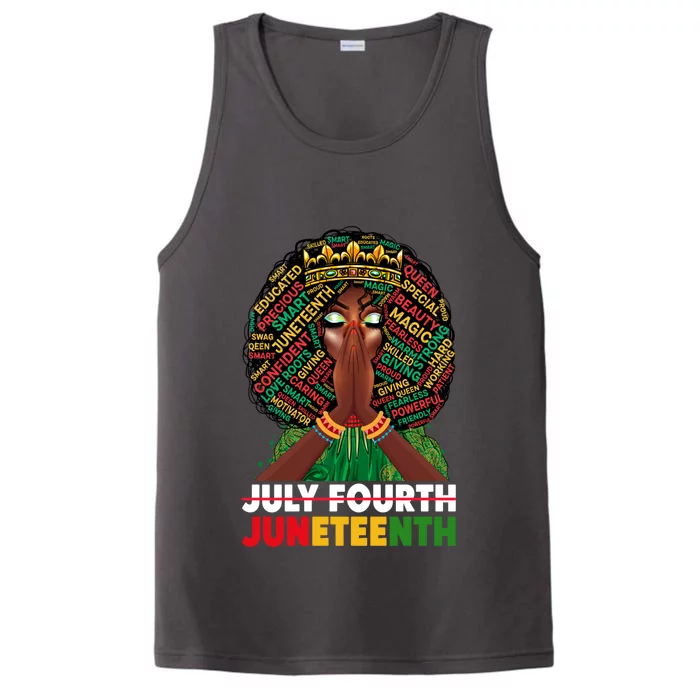 July 4th Junenth 1865 Celebrate Junenth Black Gift Performance Tank