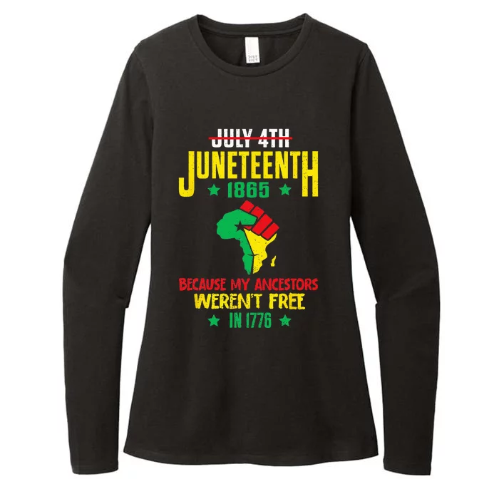 July 4th Juneteenth 1865 Because My Ancestors Womens CVC Long Sleeve Shirt