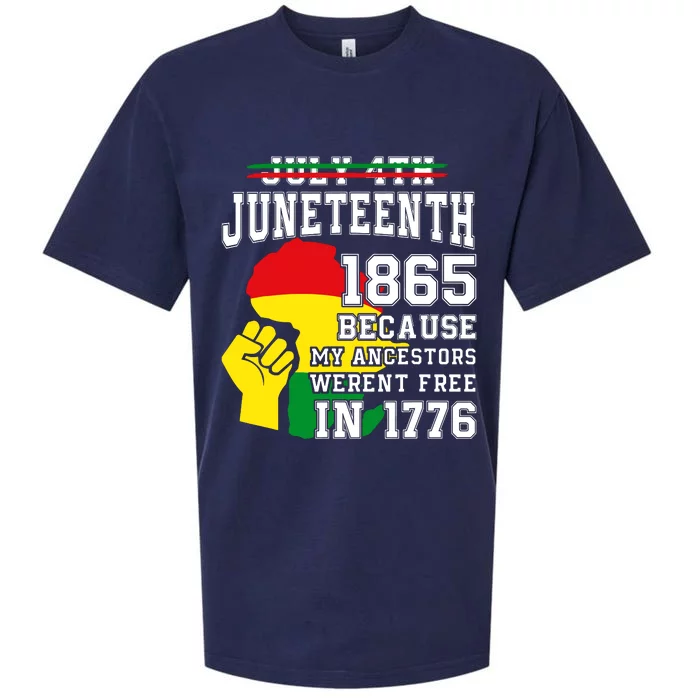 July 4th Juneteenth 1865 Because My Ancestors Sueded Cloud Jersey T-Shirt