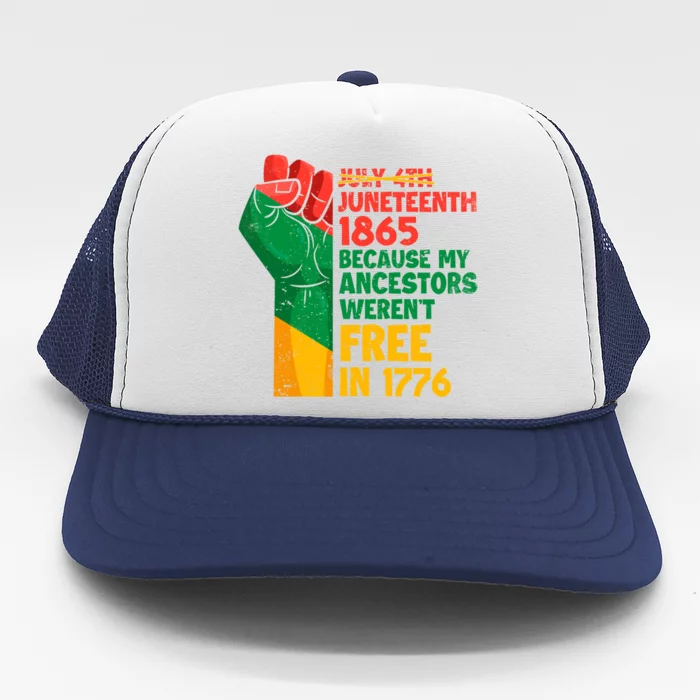 July 4th Juneteenth 1865 Funny Juneteenth Freedom Day Gift Trucker Hat