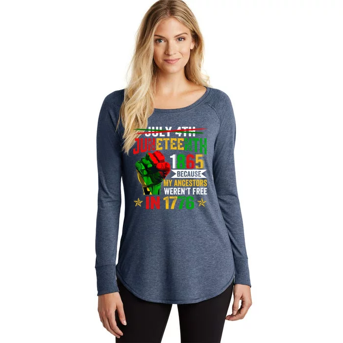 July 4th Juneteenth 1865 Because My Ancestors Gift Women's Perfect Tri Tunic Long Sleeve Shirt