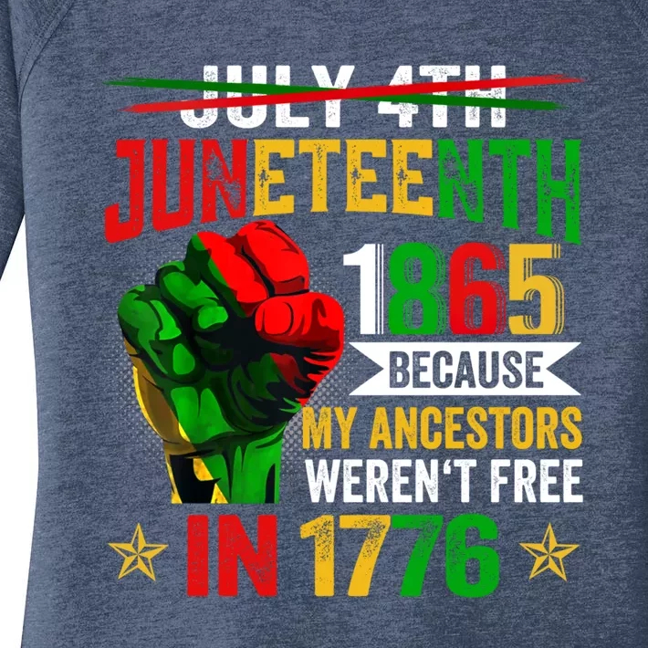 July 4th Juneteenth 1865 Because My Ancestors Gift Women's Perfect Tri Tunic Long Sleeve Shirt