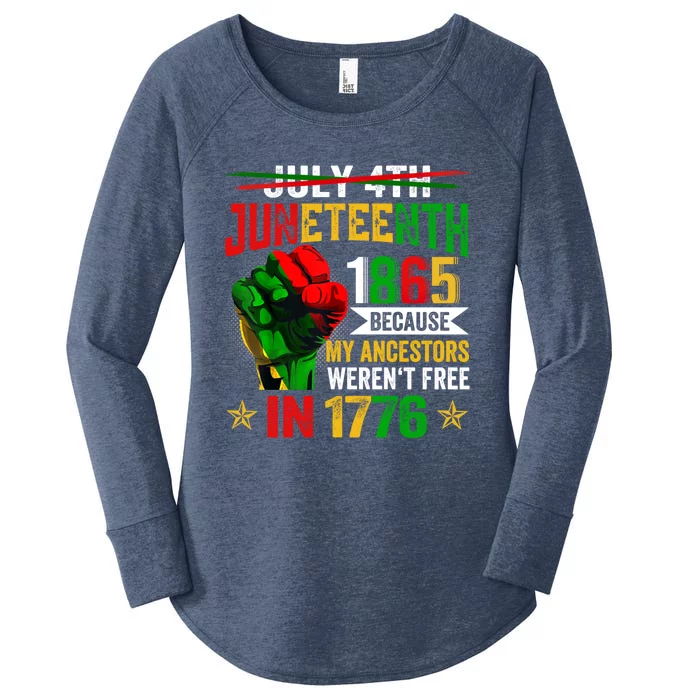 July 4th Juneteenth 1865 Because My Ancestors Gift Women's Perfect Tri Tunic Long Sleeve Shirt