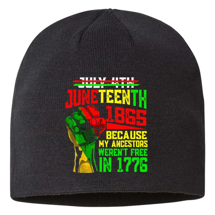 July 4th Juneteenth 1865 Because My Ancestors 8 1/2in Sustainable Knit Beanie