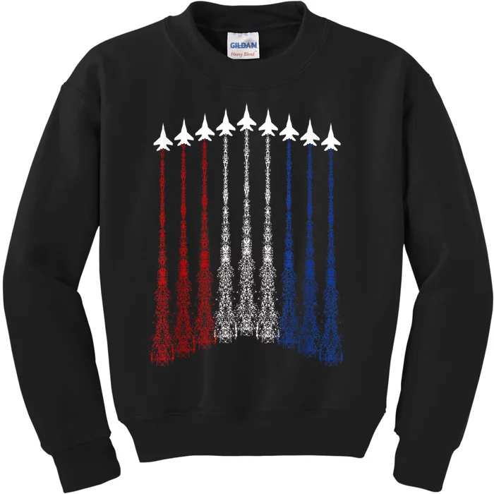 Jets 4th Of July For Usa Patriotic Kids Sweatshirt