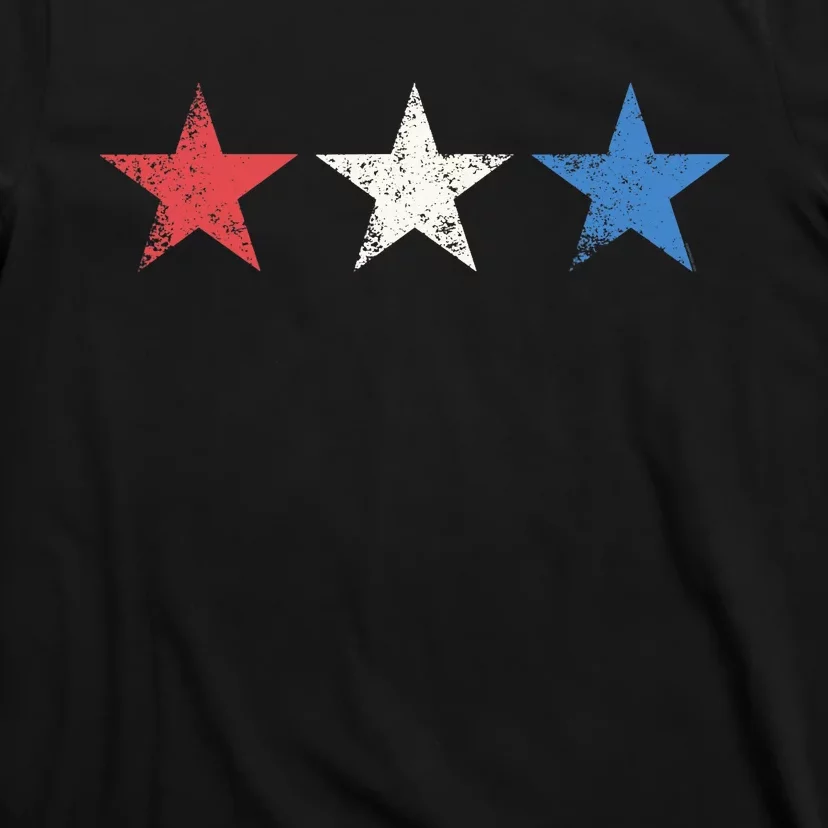 July 4th Red White Blue Stars Cute USA Patriotic American T-Shirt