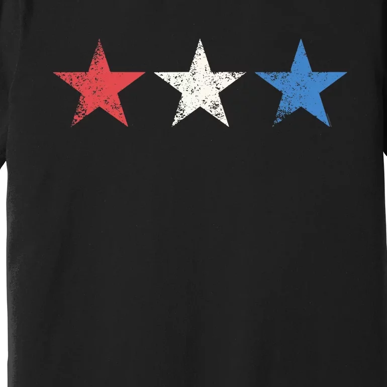 July 4th Red White Blue Stars Cute USA Patriotic American Premium T-Shirt